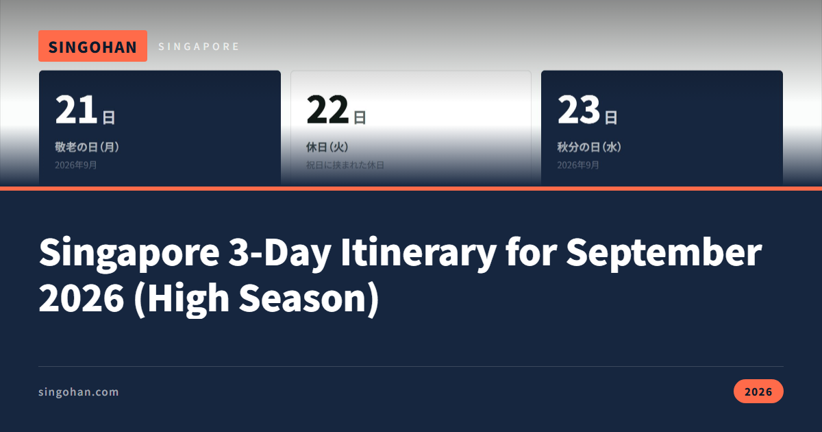 Singapore 3-Day Itinerary for September 2026 (High Season)